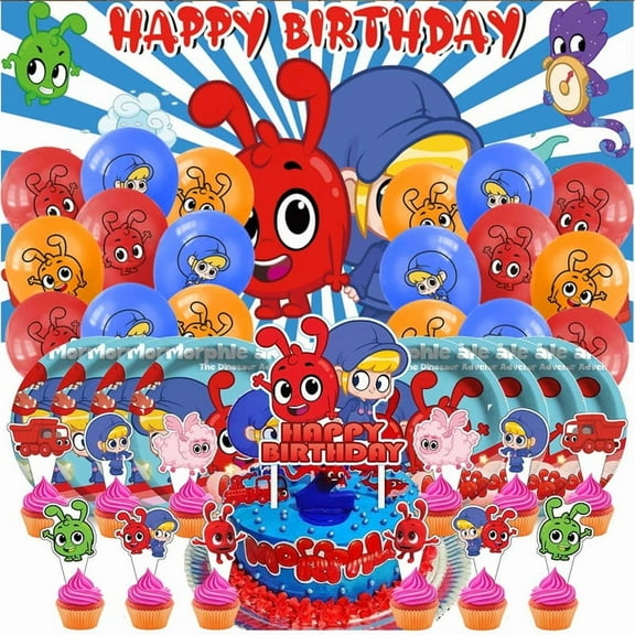 My Magic Pet Morphle Party Decorations Plates Tableware Banner Backdrop Balloons Birthday Decor Cake Topper Fans