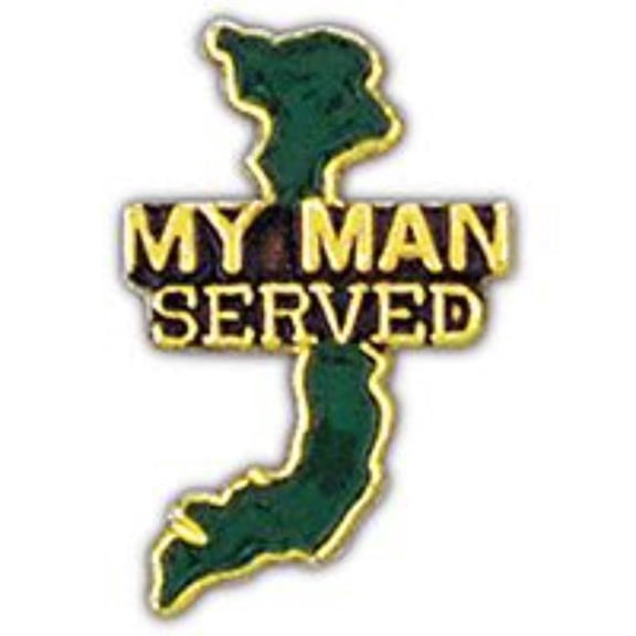 Eagle Emblems P15127 Pin - Vietnam, My Man Served - 1 in.