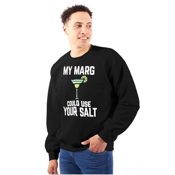 My Margarita Could Use Your Salt Unisex Plus Fleece Graphic Sweatshirt Brisco Brands 2X