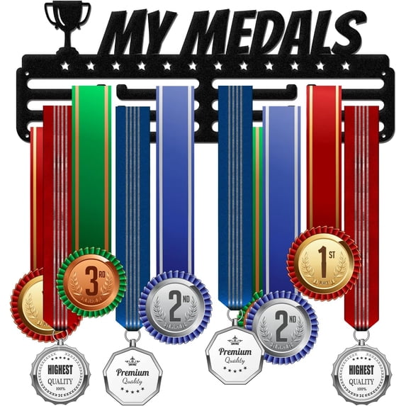 Medal Rack Racing My Medals Medal Holder Display Hanger Rack Frame forSport Race Metal ...