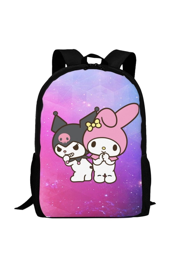 My Melody And Kuromi Backpack,3d Print Laptop Backpack Lightweight Casual Daypack Bookbag Multi-Function Travel Backpack 16.5 In
