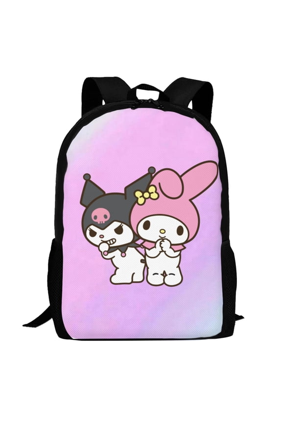My Melody And Kuromi Backpack,3d Print Laptop Backpack Lightweight Casual Daypack Bookbag Multi-Function Travel Backpack 16.5 In