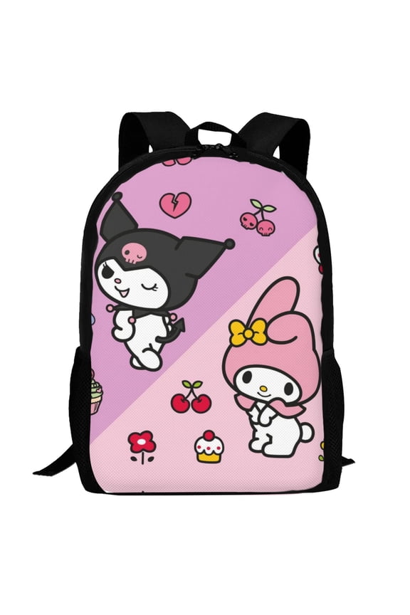 My Melody And Kuromi Backpack,3d Print Laptop Backpack Lightweight Casual Daypack Bookbag Multi-Function Travel Backpack 16.5 In