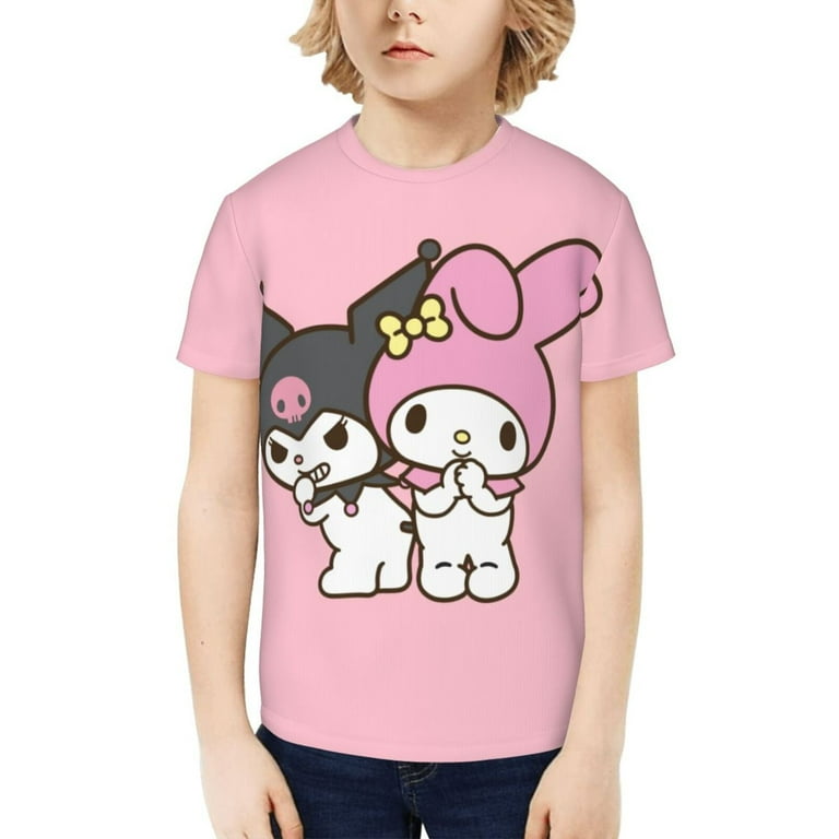 My Melody And Kuromi Kids T-Shirt 3d Printed Graphic T-Shirts Boys