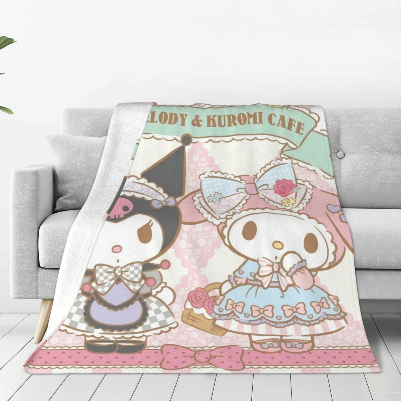 My Melody And Kuromi UltraSoft Micro Fleece Blanket Throw All Season