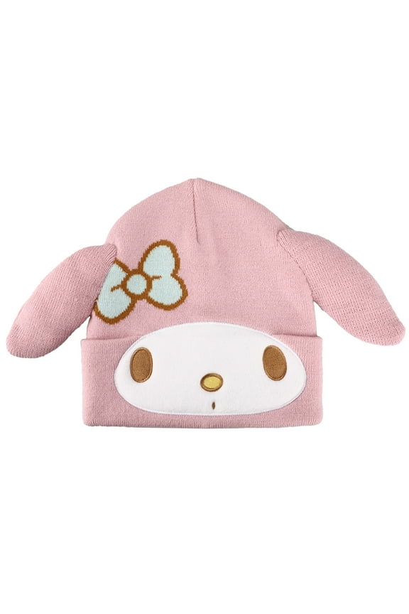 My Melody Anime Cartoon Character 3D Bigface Embroidered Fleece Hat