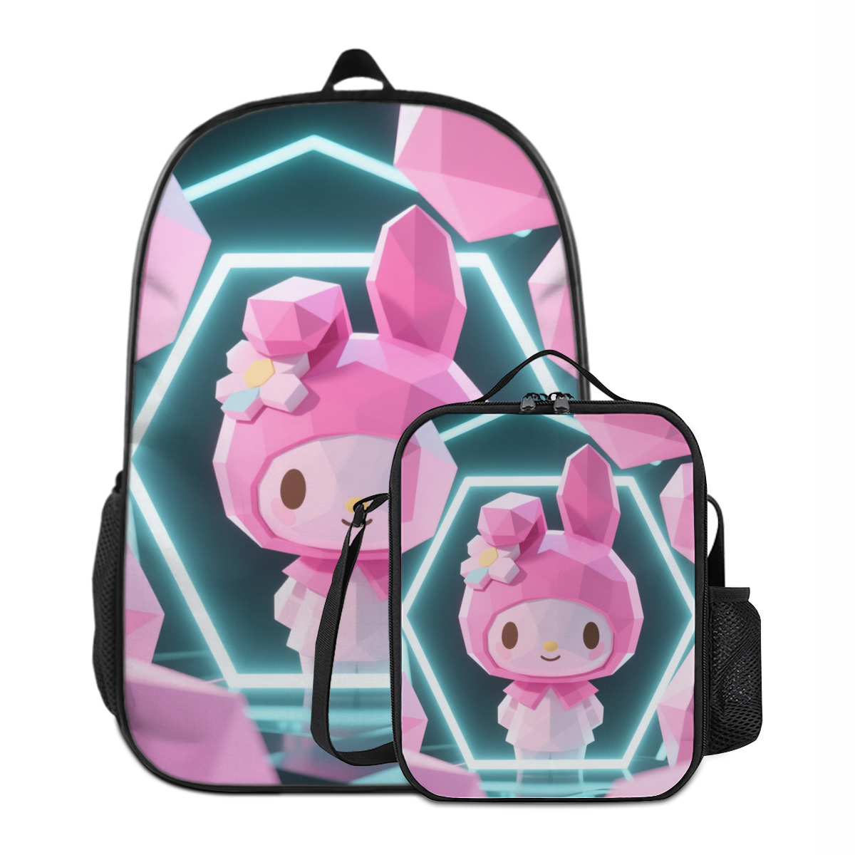 My Melody Bundle Backpack Lunchbox Badgeholder NWT Sanrio My Melody & Kuromi Diner Mini Backpack - BoxLunch  main image 2