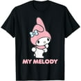 thumbnail image 1 of My Melody Backside Logo DTG Print Unisex T-Shirt,Black Color,Size M, 1 of 5