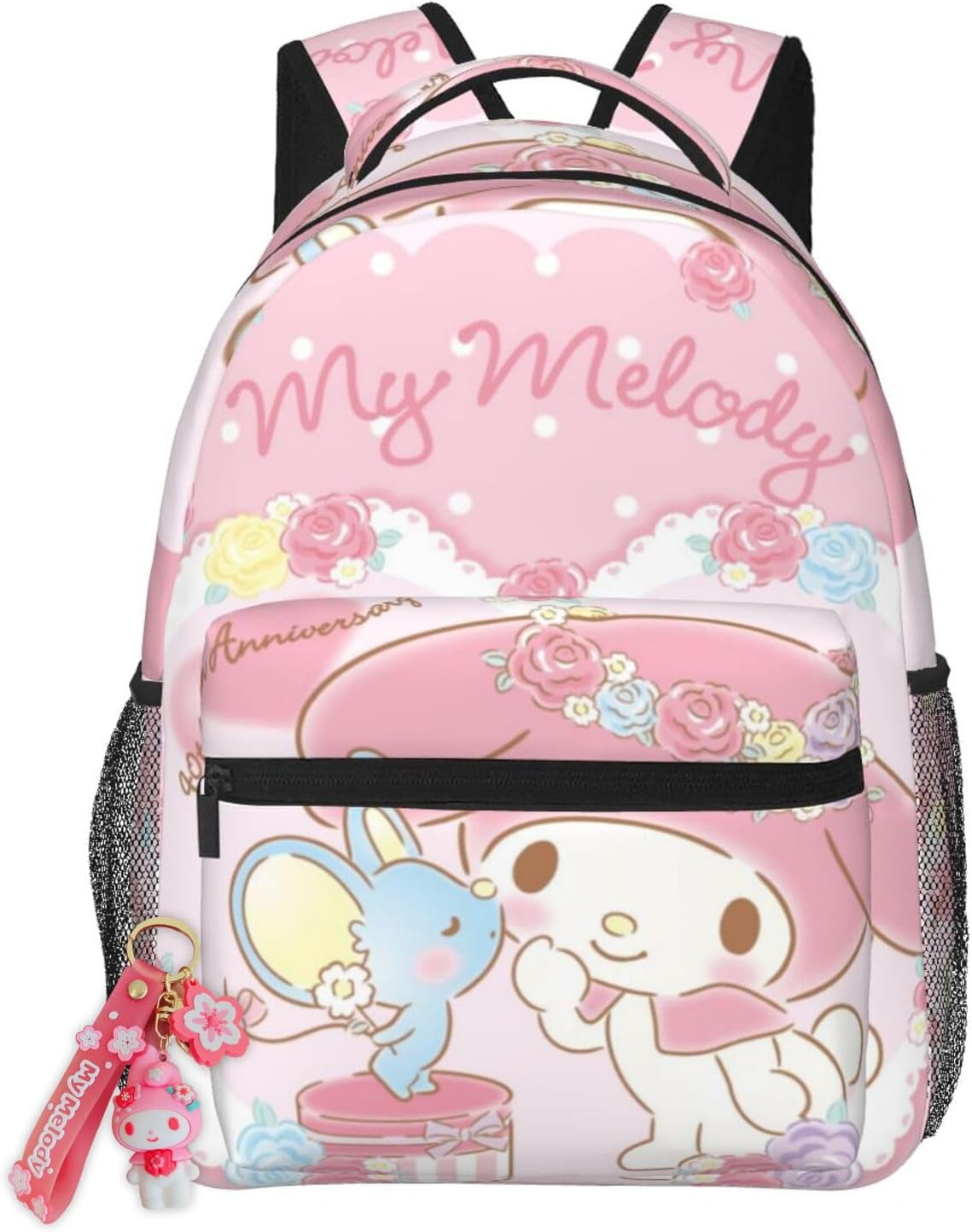 My Melody Bunny Backpack Anime Character Cartoon Backpack Laptop ...