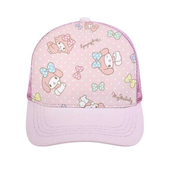 My Melody Caps Breathable Baseball Cap Dad Hat Adjustable Casual Trucker Caps for Outdoor Running Workouts