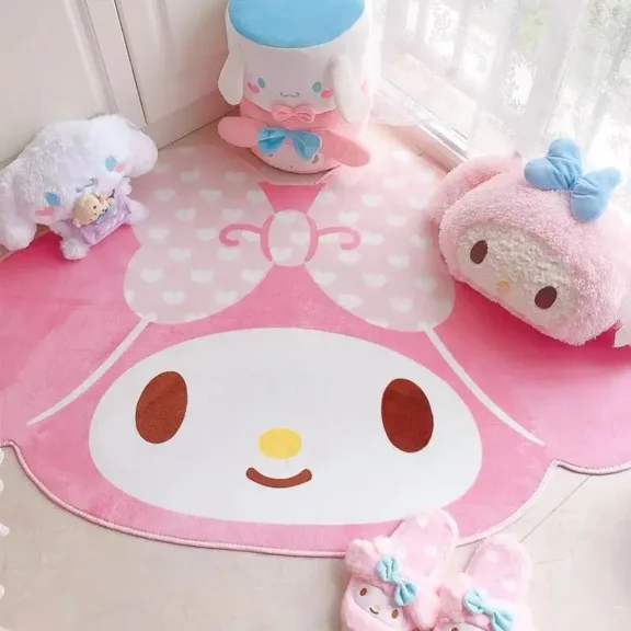 My Melody Cartoon Carpet Home Soft Rugs Bedroom Living Room Floor Mat Doormat Decor