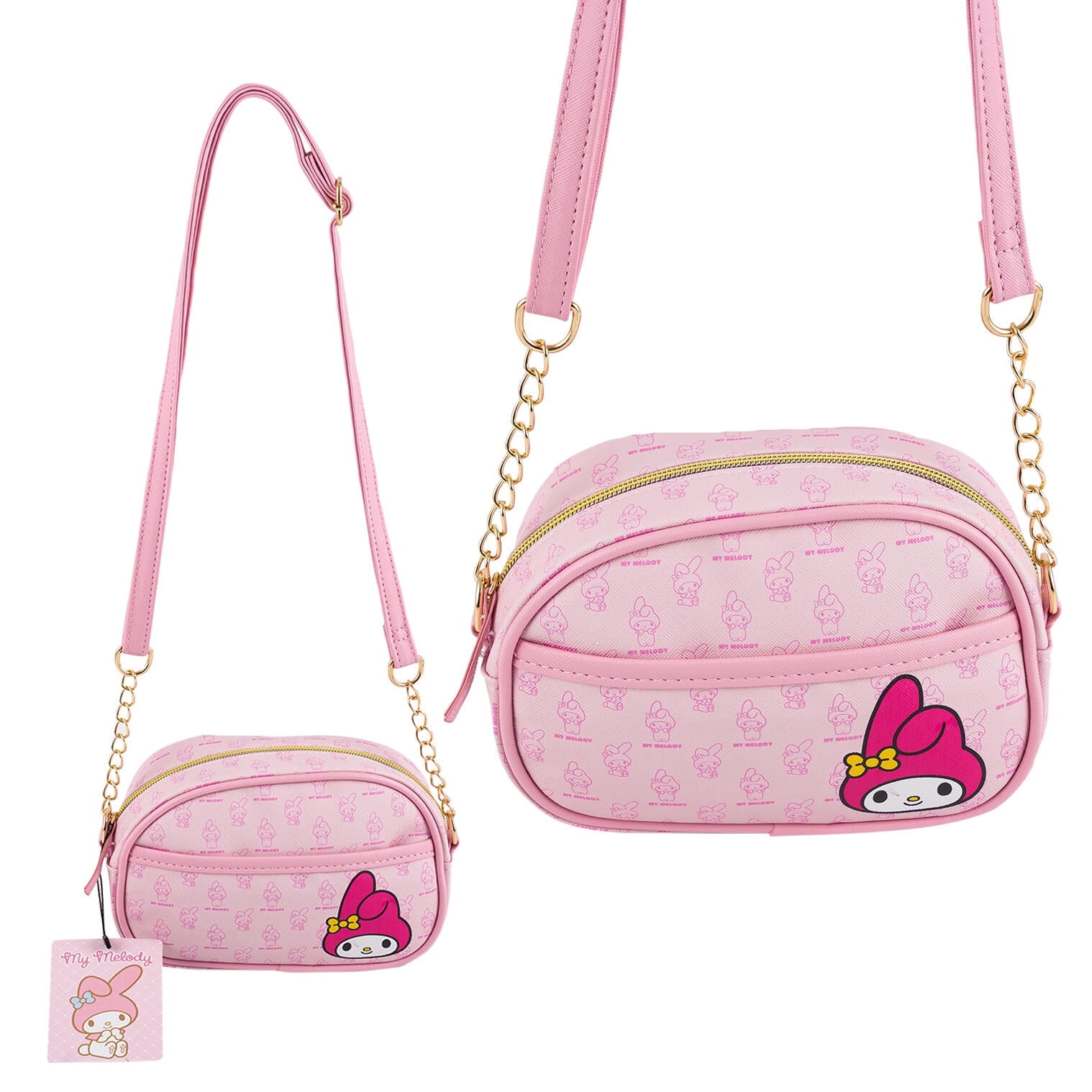 SANRIO My Melody Crossbody Camera Bag - 7.5" - Stylish and Versatile - Compact - Adjustable Strap, 1 COUNT