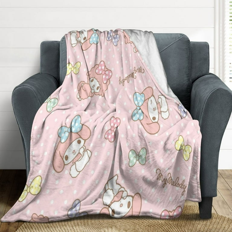 My Melody Flannel Blankets Soft Plush Throw Blanket Fuzzy Cozy