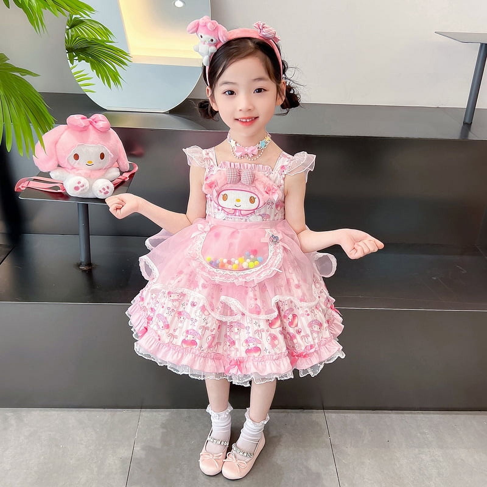 My Melody Girls Lolita Summer Dress Sanrios Anime 2024 New