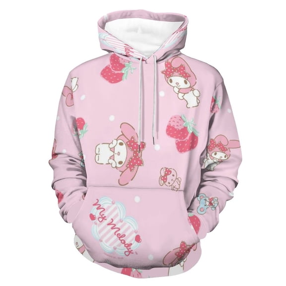 My Melody Hoodie Casual Coat for Men Women Hooded Sweatshirt Soft Lightweight Sweater Tops M