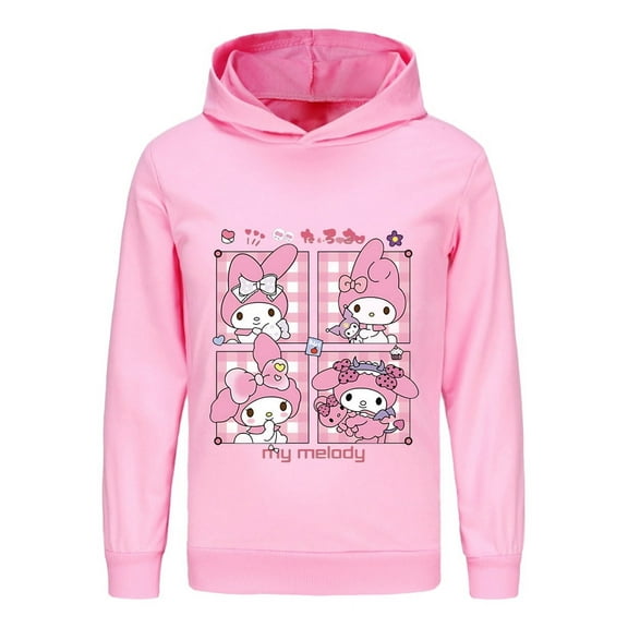 My Melody Hoodie for Kids Girls Boys - Cute Anime Pullover Sweatshirt - Soft Cozy Outfit - Birthday Gift for Cartoon Lovers