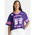 thumbnail image 1 of Sanrio Hello Kitty Women’s Graphic Football Skimmer Jersey, Sizes XXS-XXL, 1 of 5