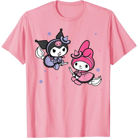 My Melody Kuromi Little Witches Halloween DTG Print Unisex T-Shirt