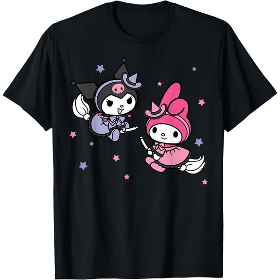 My Melody Kuromi Little Witches Halloween DTG Print Unisex T-Shirt