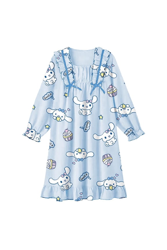 My Melody Kuromi Summer Clothing Pajamas Cartoon Nightdress Sleepwear Homewear