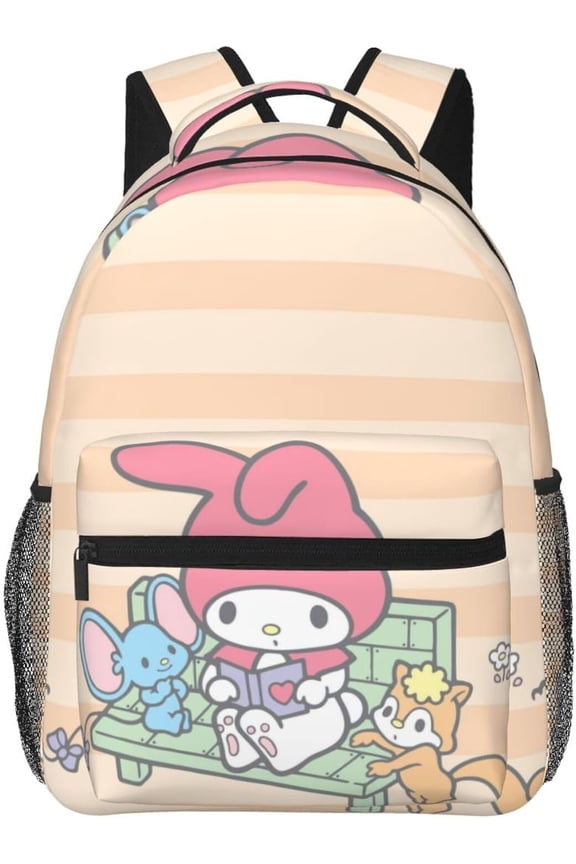 My Melody Lightweight Backpack Casual Lightweight Backpack Unisex Travel Backpack Bag Japanese Cartoon 3d Printed Backpack