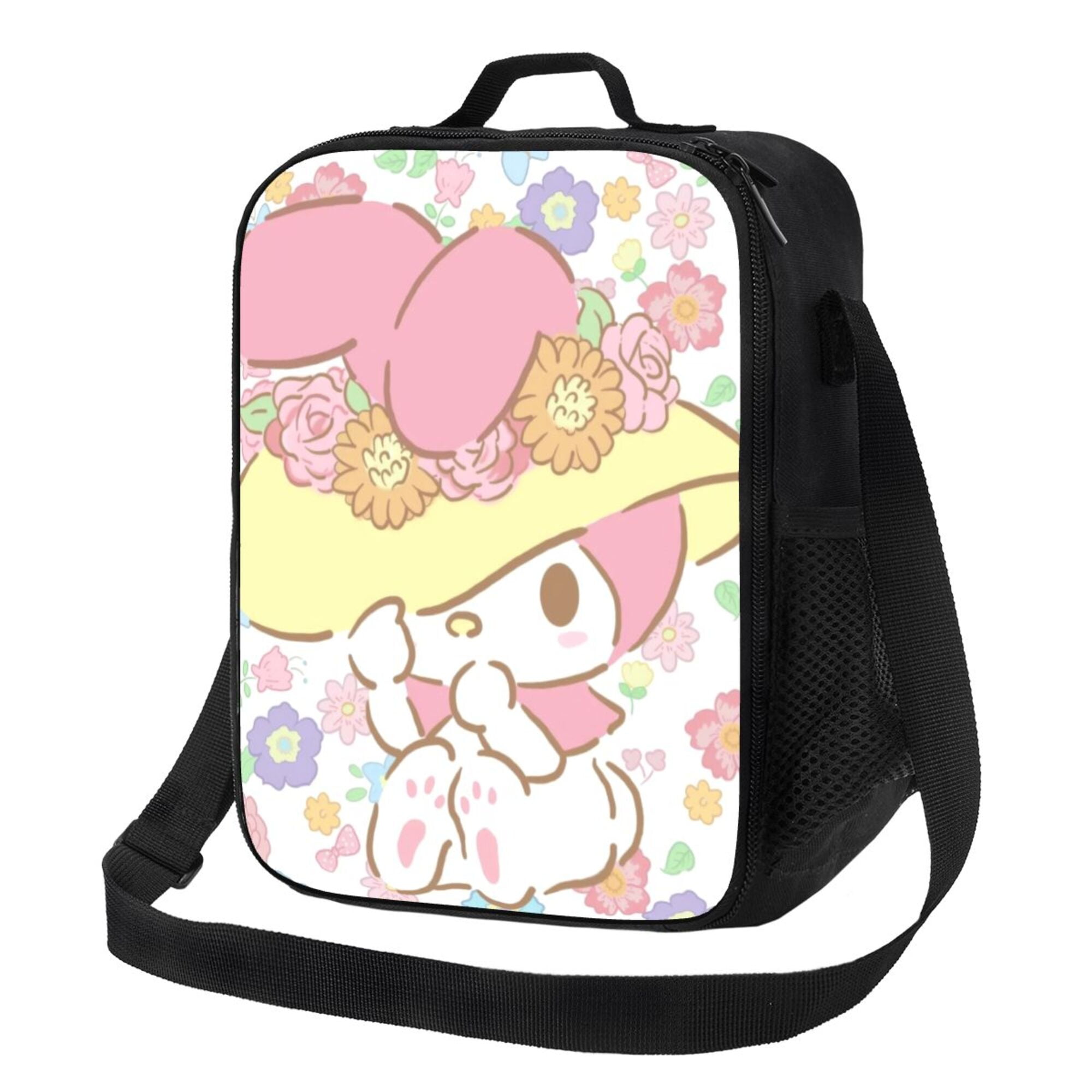 My Melody Lunch Bag, Insulated Shoulder Lunch Box Reusable Portable
