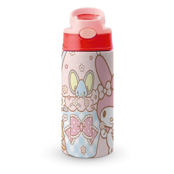 My Melody Portable Water Bottle Insulated Stainless Steel Water Cup With Straw for Travel School Outdoor