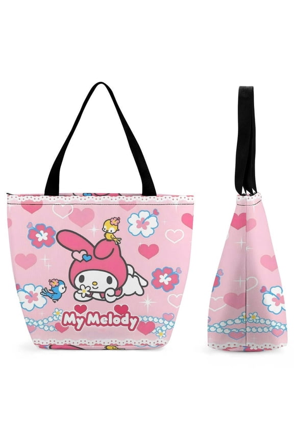 My Melody Reusable Shopping Tote Bag, Suitable For Leisure Travel, Work, Everyday Shopping, And Holiday Gifts One size