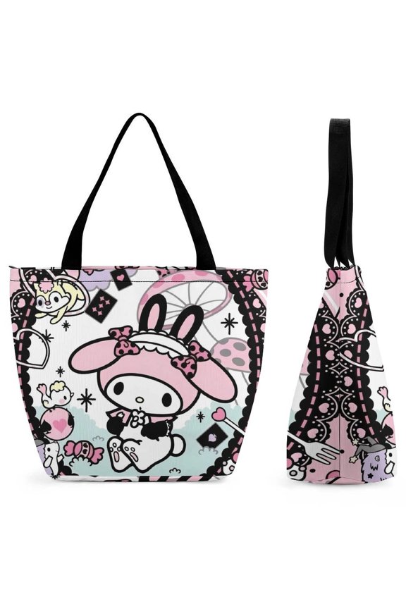 My Melody Reusable Shopping Tote Bag, Suitable For Leisure Travel, Work, Everyday Shopping, And Holiday Gifts One size