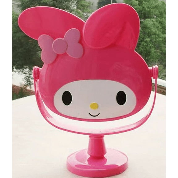 My Melody Stand-up Rotating Cosmetic Vanity Makeup Mirror (Dark Pink)