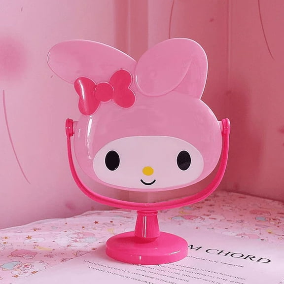 My Melody Stand-up Rotating Cosmetic Vanity Makeup Mirror (Light Pink)