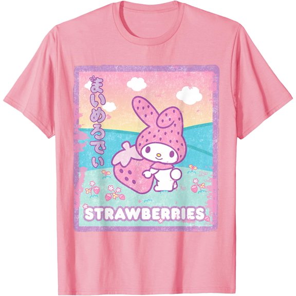 My Melody Strawberry Milk DTG Print Unisex T-Shirt
