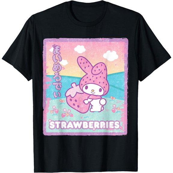 My Melody Strawberry Milk DTG Print Unisex T-Shirt