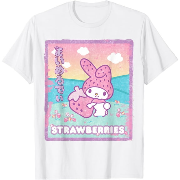 My Melody Strawberry Milk DTG Print Unisex T-Shirt