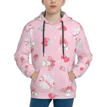 My Melody Teens Hoodie Fashion Casual Hooded Sweatshirt Unisex S7-8