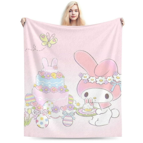 My Melody Ultra-Soft Micro Fleece Blanket Plush Fuzzy Cozy Bed Blankets Lightweight Reversible Air Conditioner Quilt 40"X30"