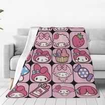 My Melody Ultra-Soft Micro Fleece Blanket Throw All Season Fuzzy Lightweight Throw Blankets For Office Company Home Couch Bed Sofa 50"X40"