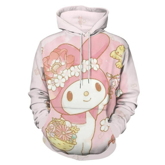 My Melody Unisex Sweatshirts Fashion Sweater for Men Women Pullover Hoodie Graphic Print Activewear Jacket Tops 6XL