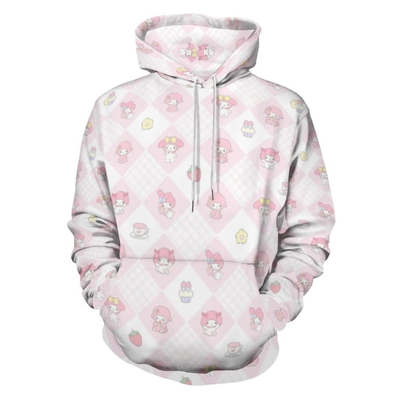 My Melody Unisex Sweatshirts Fashion Sweater for Men Women Pullover Hoodie Graphic Print Activewear Jacket Tops S