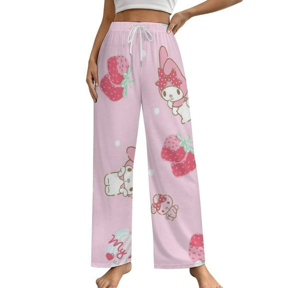 My Melody Women Pajama Pants Causal Comfy Lounge Sleep Bottoms Loose Yoga Pants Print Sleepwear S
