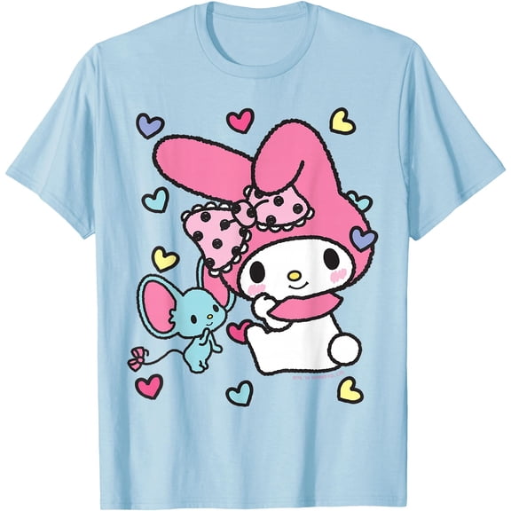 My Melody and Friend Sweet Hearts DTG Print Unisex T-Shirt
