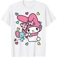 thumbnail image 1 of My Melody and Friend Sweet Hearts DTG Print Unisex T-Shirt, 1 of 5