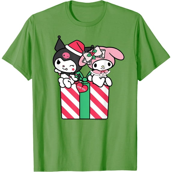 My Melody and Kuromi Christmas Gift DTG Print Unisex T-Shirt