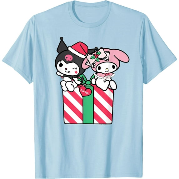 My Melody and Kuromi Christmas Gift DTG Print Unisex T-Shirt