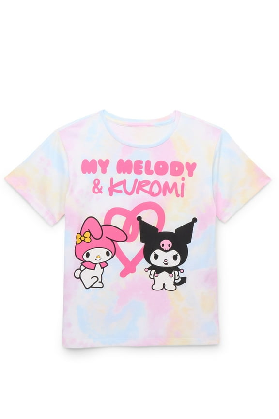 My Melody and Kuromi Girls Short Sleeve Graphic T-Shirt, Sizes 4-16