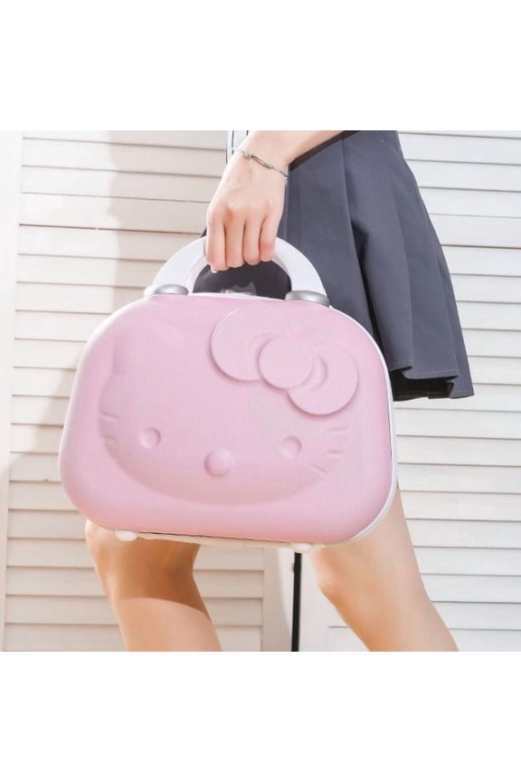 My Melody anime peripheral personality creative tote luggage bag for multifunctional storage zipper bag