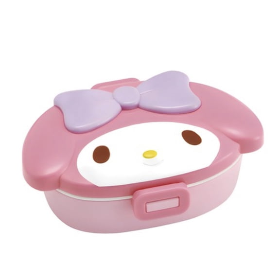 My Melody face-shaped Character Bento Box with Bag, Snack Containers Set 5in x 6.7in x 2.5in