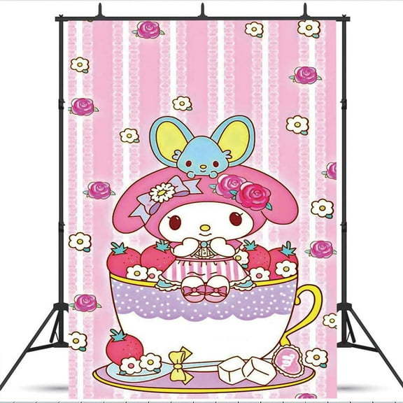 My Melody school Backdrop Background Banner Birthday Party Supplies Taspestry Wall Decor Poster Lover