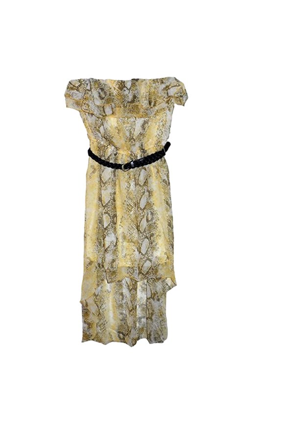 Junior Women's Reptile Print Strapless Dress (Medium)