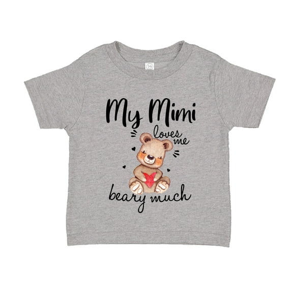 My Mimi Loves Me Beary Much Toddler T-Shirt 2T Athletic Heather